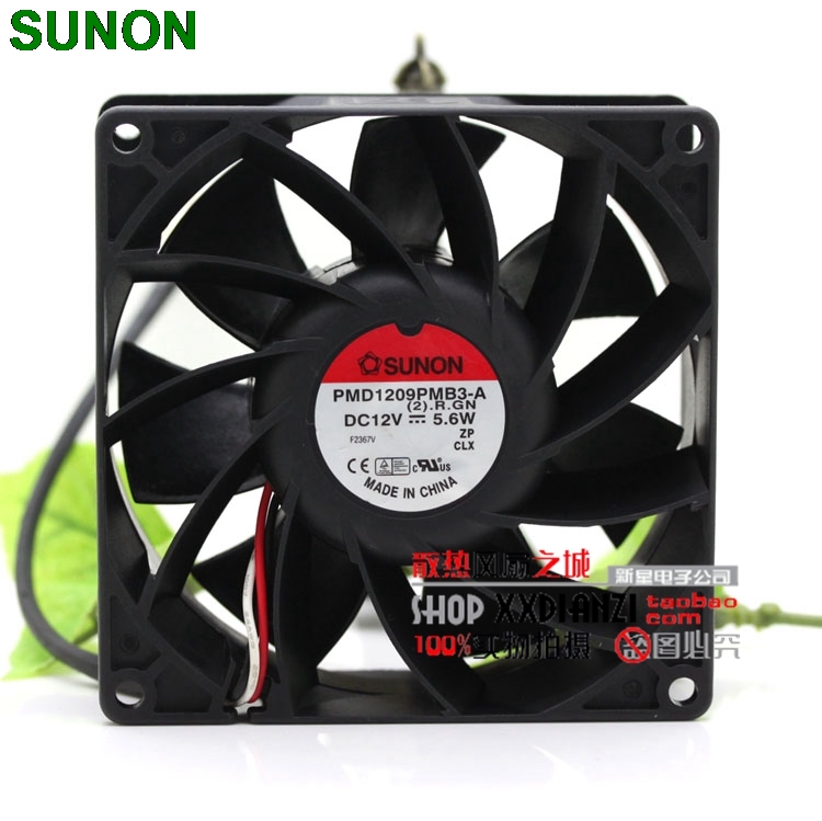 Sunon PMD19PMB3-A 9cm 9238 5.6W 12V double ball large air volume industrial cooling fan