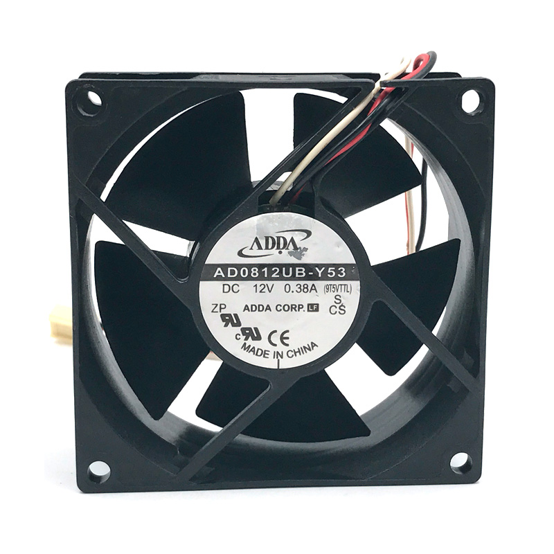 ADDA cooling fan 8038 AD0812UB-Y53 80*80*32mm 8cm DC 12V 0.38A 3-wires case blower inverter Ultra-high speed cooling fan