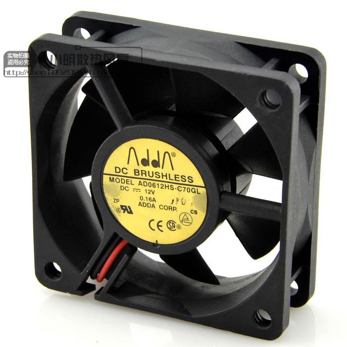 Free Delivery. The original case fans 6020 12 v 0.16 A AD0612HS - C70GL ADDA oil-bearing fan