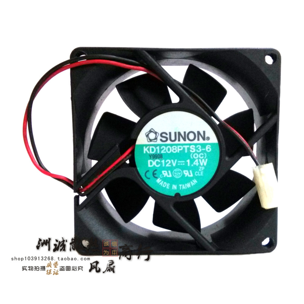 Original SUNON KD18PTS3-6 12V 1.4W 8CM 8025 80 * 80 * 25 2-wire power, the chassis fan