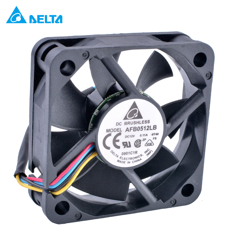 DELTA AFB0512LB 5015 50x50x15mm 50mm fan 12V 0.11A Double ball bearing 4 wire 4pin mute cooling fan