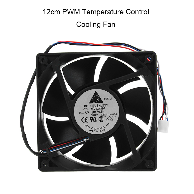 Hot 12cm 1x1mm 4pin PWM Cooling Fan 4000RPM 12V PC Computer Cooler Cooling Fan Temperature Control Mine Cooling Fan For CPU