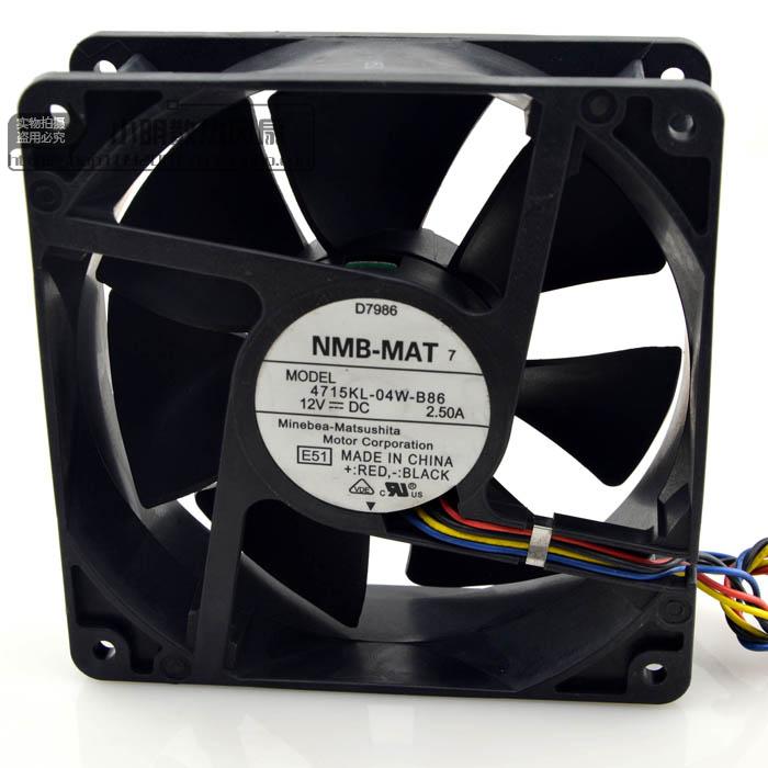 Free Shipping NMB 138 12V 2.5A 4715KL-04W-B86 4 wire server fan For PE840 PE850 D6168