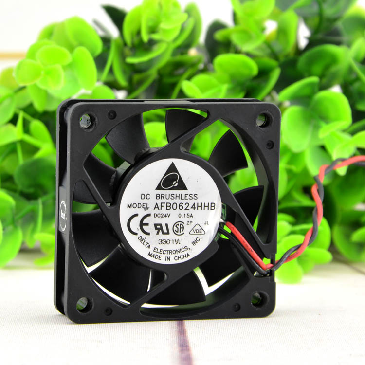 New Original AFB0624HHB 24V 0.15A 6CM 6015 2-wire Inverter Ball Cooling Fan