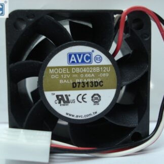 4 Wire 12v DC 0.5a Cooling Fan DL08025R12U AVC for sale online 