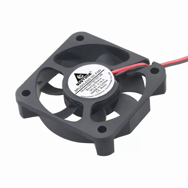 thumbnail image 2 of Gdstime 4x 50mm X 10mm 5V DC Silent Blower Fans – 2-Pin – 5010 Cooling Fan 2 of 4