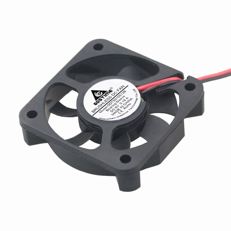 Gdstime 2 Pieces 5V 5 Volt 25mm 7mm 25x25x7mm 2507S Small Micro Blushless DC Cooling Fan 2pin 2.0