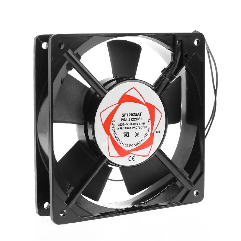 120*120*25mm Sleeve Bearing ABS/Metal 220-240V AC 2-Wire Cooling Fan Cooler Radiator, Cooler AC Cooling Fan For Computer