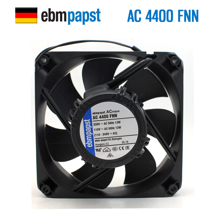 ebm papst AC4400FNN AC 4400 FNN AC 230V 115V 12W 1x1x25mm Server Square fan