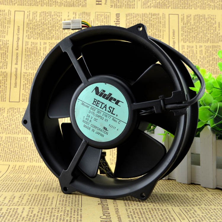 Nidec BKV 301 216/77 D17L-24PS3 02 170 * 170 * 50mm 17cm 170mm DC 24V 1.40A cooling fan