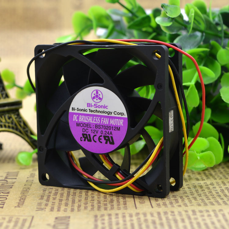 Original BI-SONIC BS601512M 6015 12V 0.16A 6CM 3 wire cooling fan 60X60X15MM