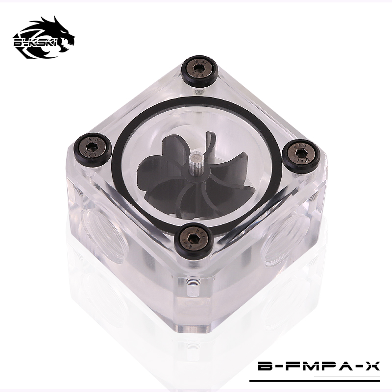 Bykski Acrylic Flow Meter G1/4 Thread Water Cooling System Coolant Filter Indicat Computer Cooler Fittings 3-Way holes B-FMpa-X