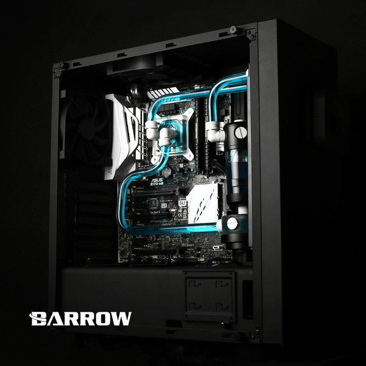 Barrow YR01, Hardtube CPU Water Cooling Kits, 240mm Radiator, CPU Block, 130mm Reservoir, for CPU cooling AM3/AM4/115X/11