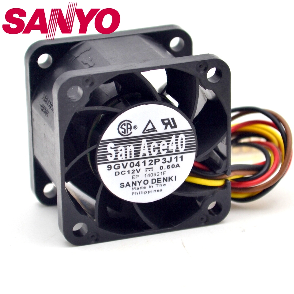 SANYO 1*1*25mm 3-wire 9GH1212M402 12V 125 0.12A silent Server fan