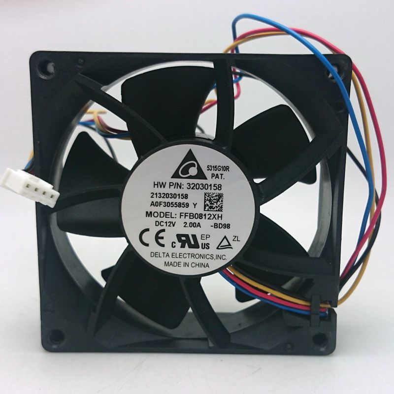 Delta FFB0812XH 80*80*25mm 8cm DC 12V 2A 4 Lines Powerful Pwm Axial Server High Speed Big Air Volume Violence Cooling Fan