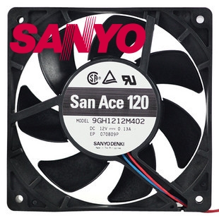 SANYO 1*1*25mm 3-wire 9GH1212M402 12V 125 0.12A silent Server fan