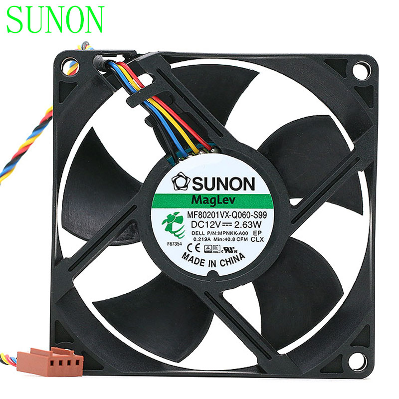 Sunon MF801VX-Q060-S99 80 12V 2.63W 80*80*mm 40.8CFM 0.219A MPNKK-A00 silent quiet axial cooling fan