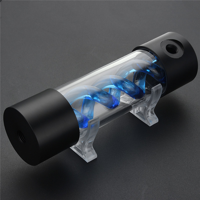 Computer Water Cooling Tank LED Light Water Cooling Tank Cylinder T-Virus Reservoir Helix Suspension 0mm