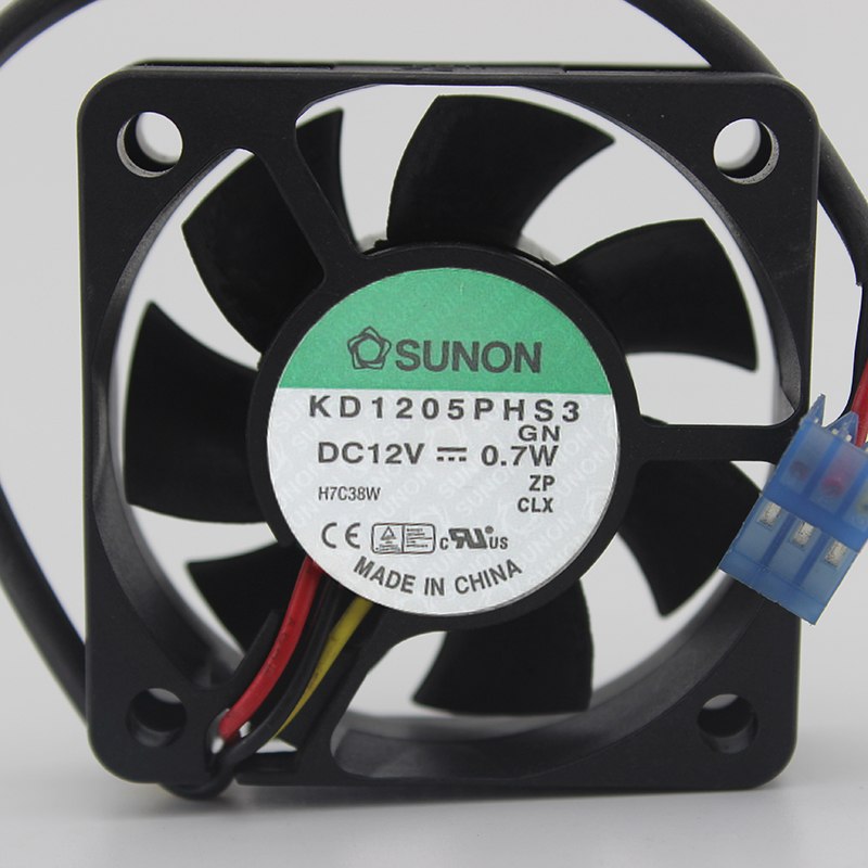 SUNON KD1205PHS3 12V 0.7W 5CM 2-wire silent cooling fan