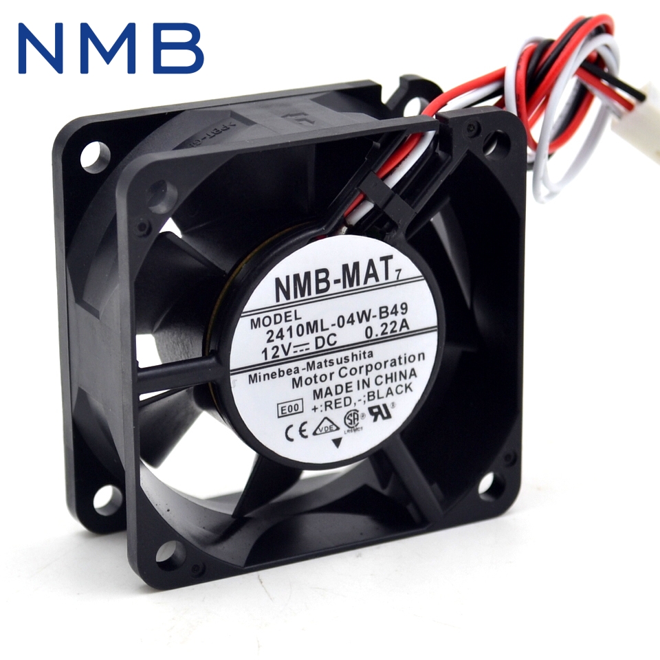 NMB-MAT 2410ml-04w-B49 6025 6cm 12v 0.22A third line double ball bearing fan speed for NMB 60 * 60 * 25 mm