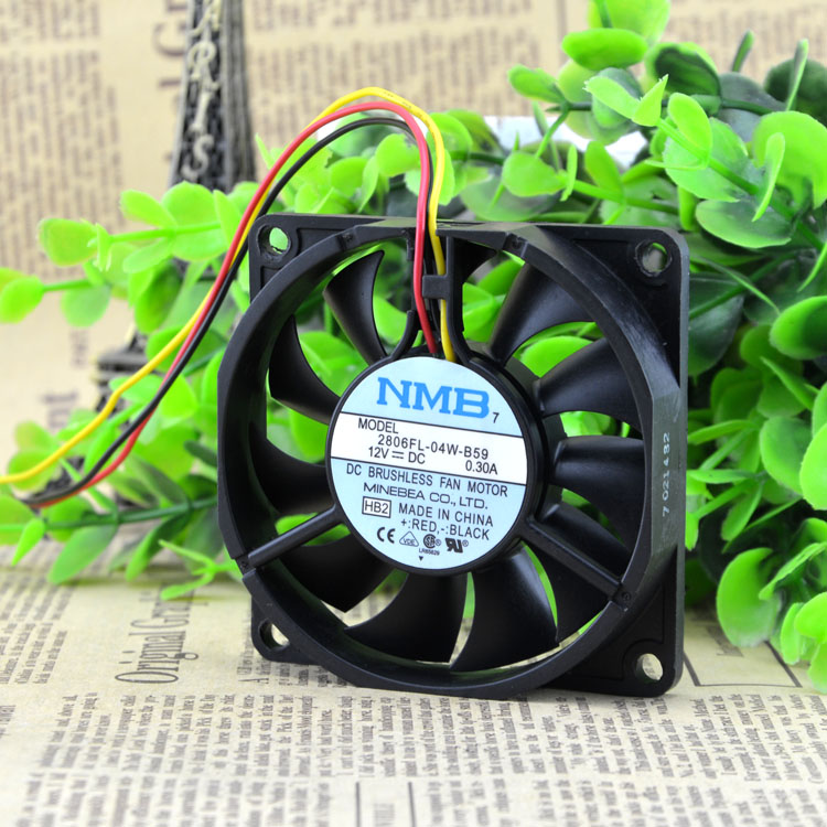 NMB 1608KL-04W-B20 4CM 40 12V 0.08A two lines silent cooling fan