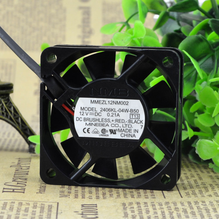 NMB 2406KL-04W-B36 dual ball bearing cooling fan 12V 0.14A 60*60*15mm