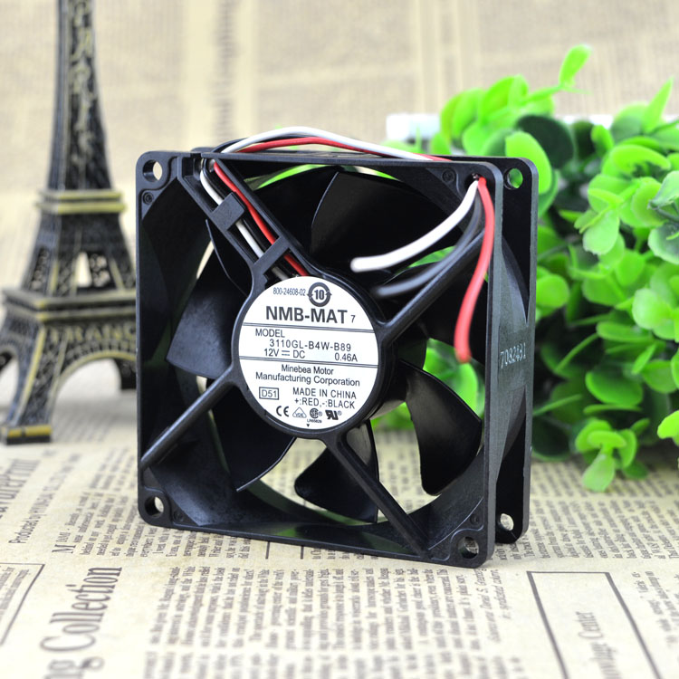 NMB 1608KL-04W-B20 4CM 40 12V 0.08A two lines silent cooling fan