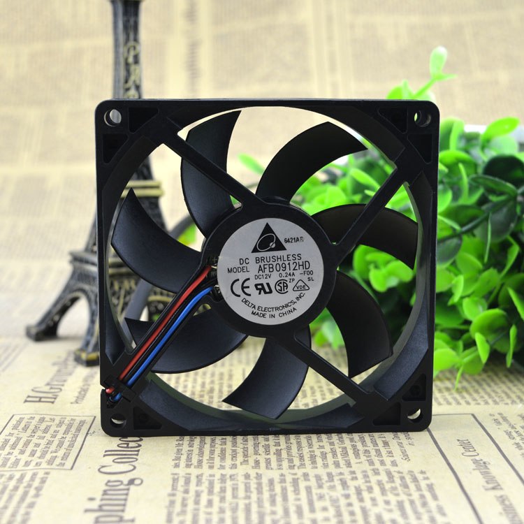 Delta AUB0912M 9CM 12V 0.20A chassis ultra-quiet cooling fan