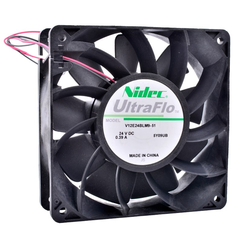 Nidec V12E24BLM9-51 DC 24V 0.39A server cooling fan