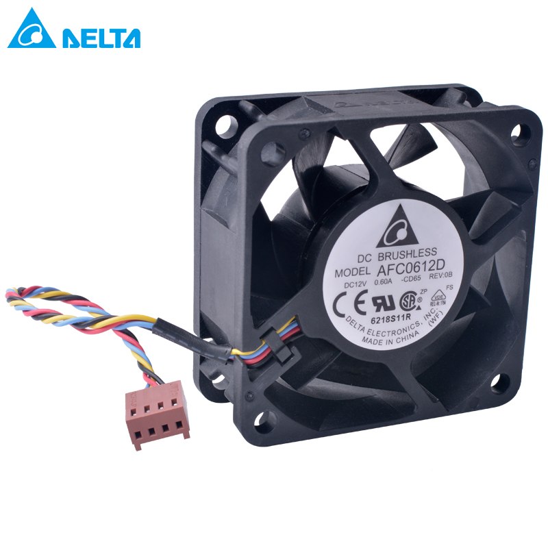 DELTA AFC0612D 60m 12V 0.60A 4-wire 4Pin PWM double ball bearing high volume air cooling fan