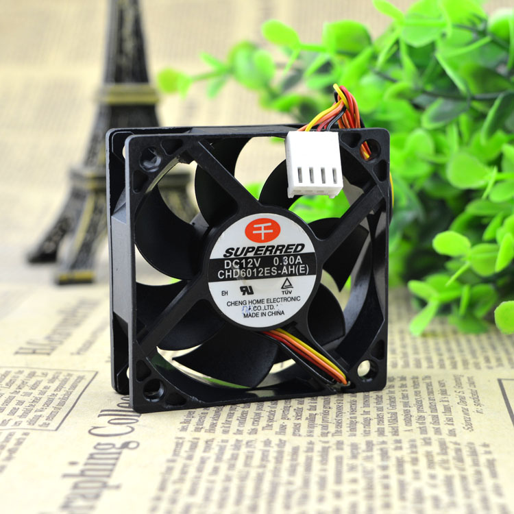 SUPERRED CHD6012ES-AH 6CM 12V0.30A 4-pin PWM silent cooling fan