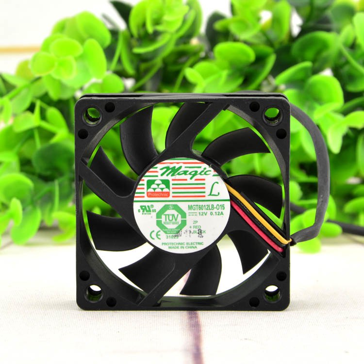 Magic MGT6012LB-015 0.12A 12v three-wire speed silent cooling fan