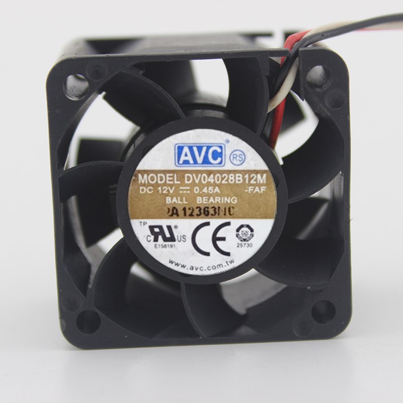 AVC DV04028B12M 12V 0.45A 4CM industrial computer cooling fan