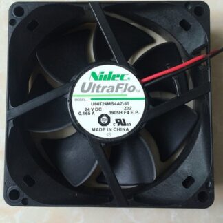 Nidec U80T24MS4A7-51 80*80*25mm 24V 0.165A 8CM cooling fan
