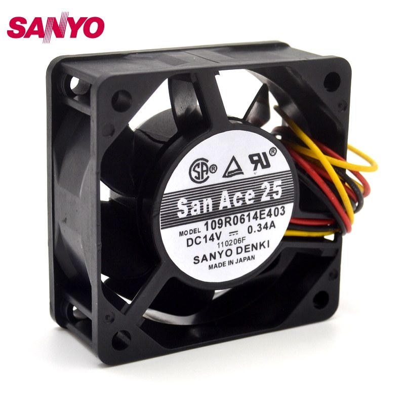 SANYO 109R0614E403 6CM 14V 0.34A double ball bearing fan