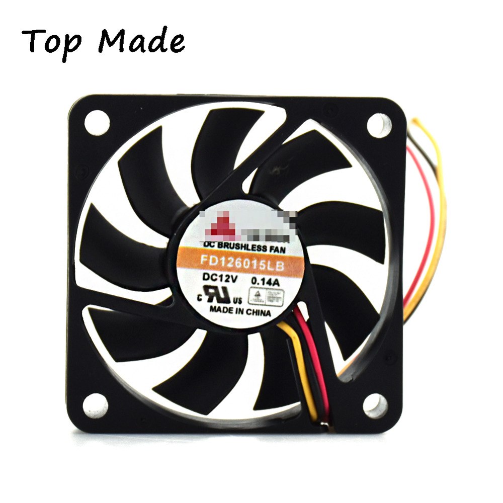 Y.S.TECH FD126010LB 12V double ball 6CM 2-wire 3-wire cooling fan