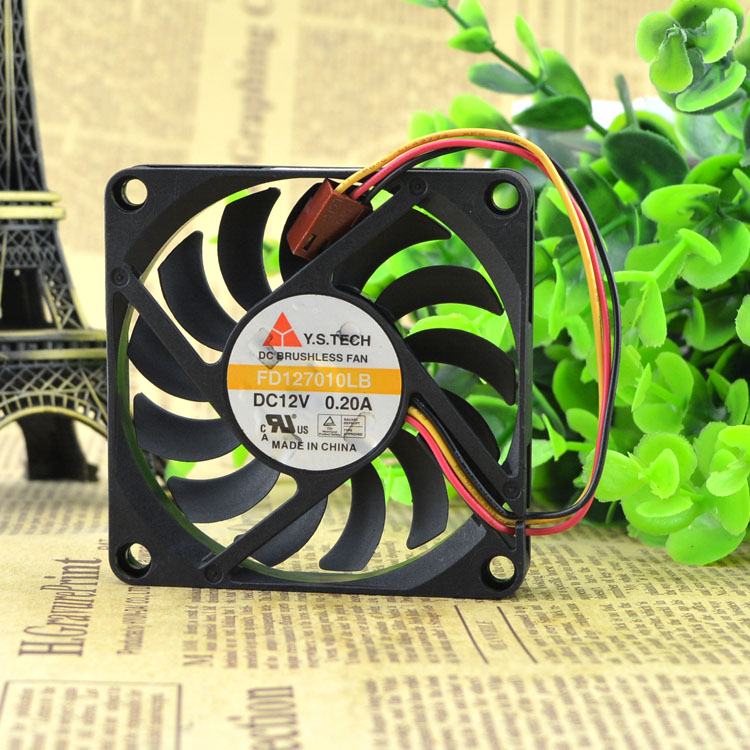 Y.S.TECH FD127010LB 7cm DC12v 0.2A graphics card cooling fans