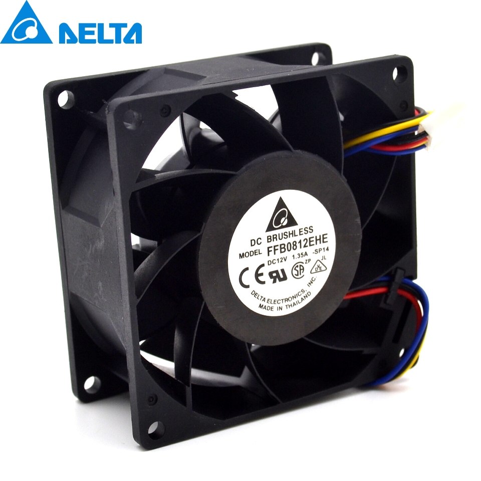 DELTA AFB1212SHE 12V 1.6A 4-wire 4Pin PWM double ball bearing cooling fan