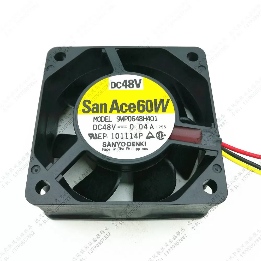 Sanyo 9WV0848P1H001 80mm 48V 0.75A Waterproof High Airflow Fan – Open Box