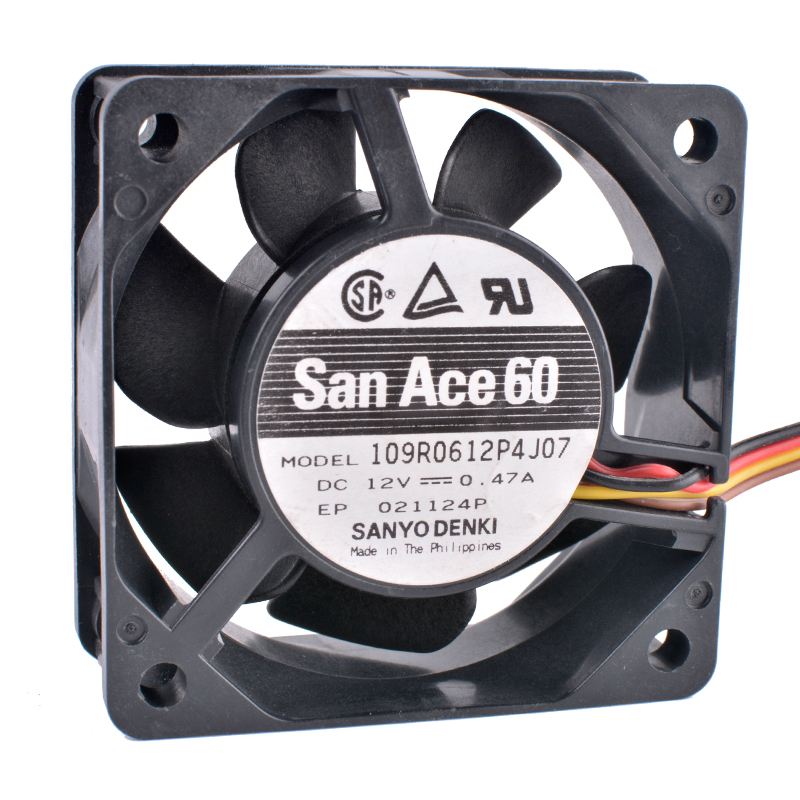 Sanyo 109R0612P4J07 12V 0.47A Double ball bearing cooling fan