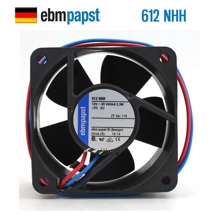 ebmpapst 612NHH 12V 0.24A ball bearing cooling fan