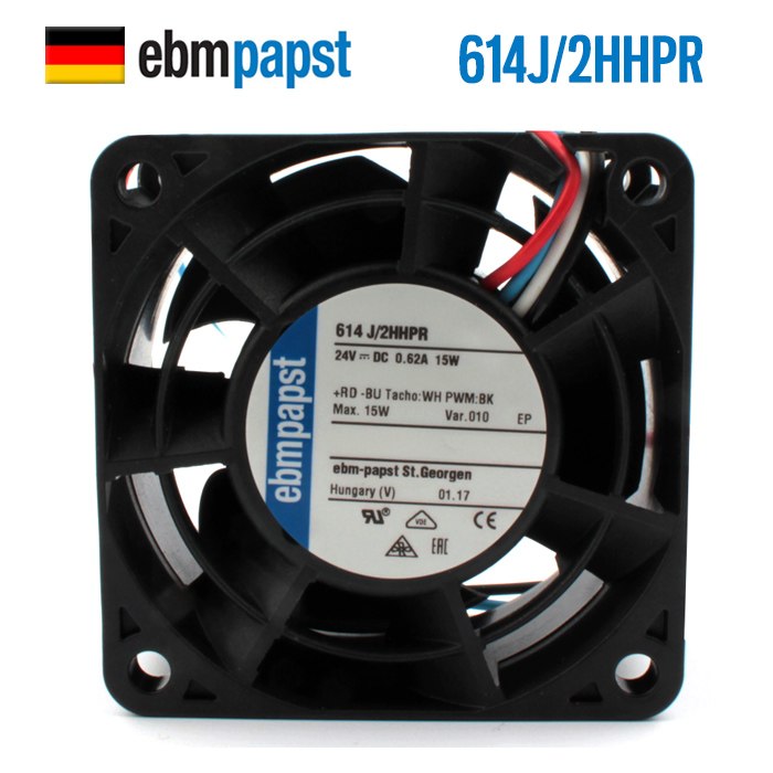 ebmpapst 614J/2HHPR 24V 15W ball bearing cooling fan