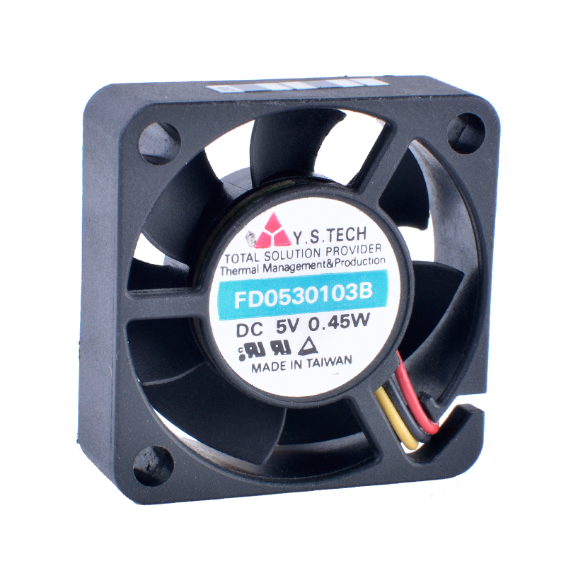 Y.S.TECH FD0530103B 5V 0.45W Double ball bearing micro cooling fan