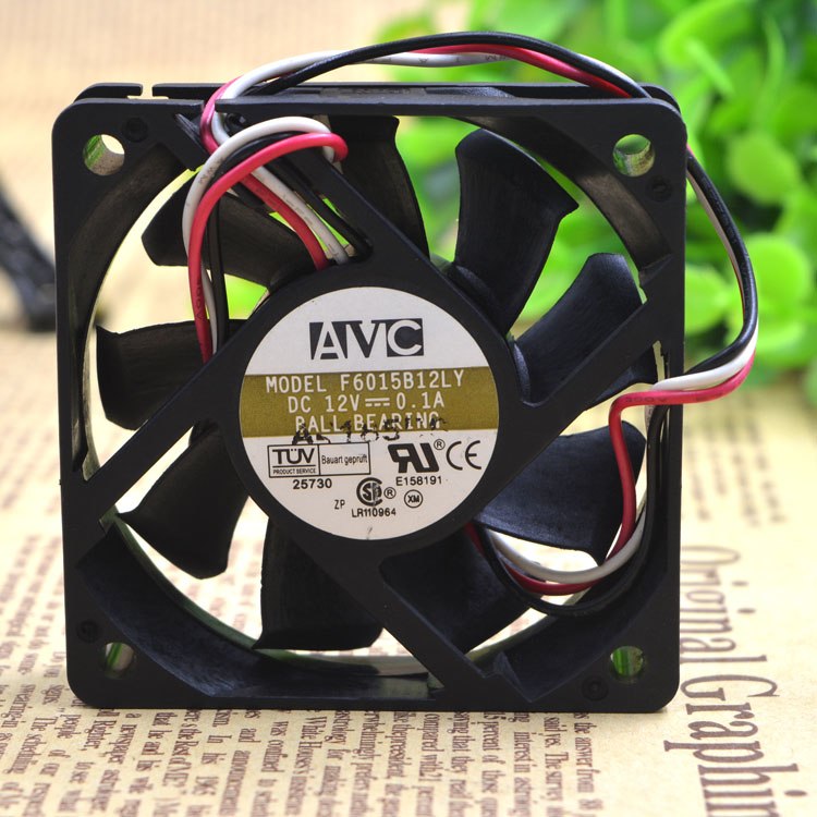 RUILIAN SCIENCE RDH6015B1 DC12V 0.17A 2 wire double ball cooling fan