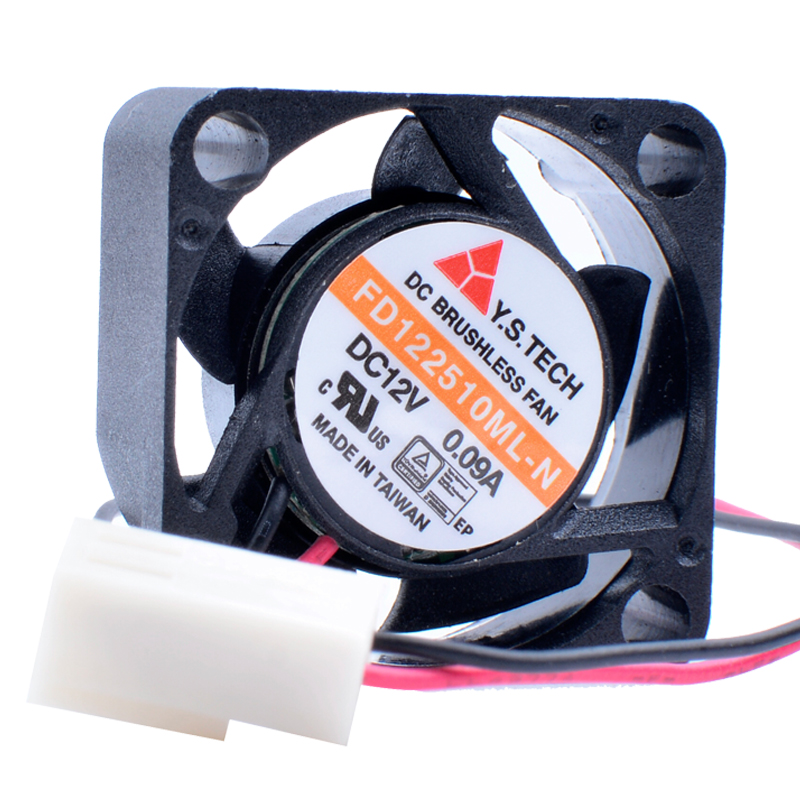 Y.C.TECH FD122510ML-N DC12V 0.09A Double ball miniature cooling fan