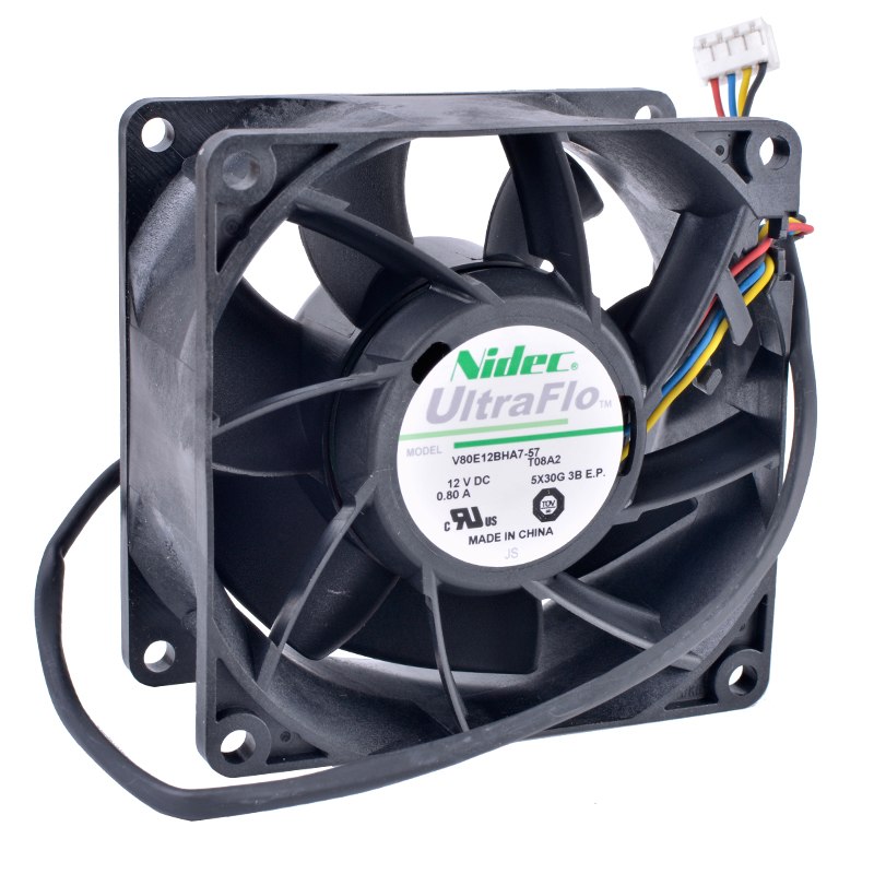 Delta FFC0812DE 12V 1.80A Dual ball 4-wire PWM flow cooling fan