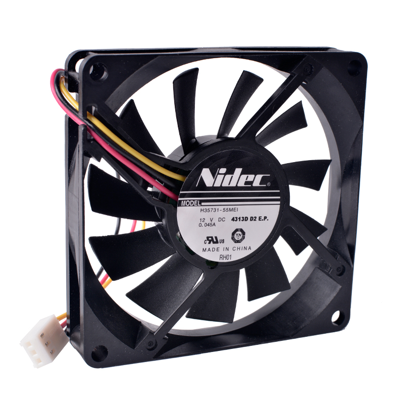 Nidec H35731-55MEI 12V 0.045a 8cm ultra-thin cooling fan.