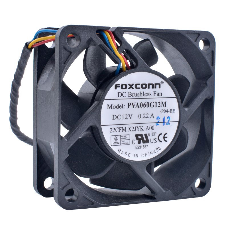 FOXCONN PVA06G12M DC12V 0.22A DC Brushless cooling fan