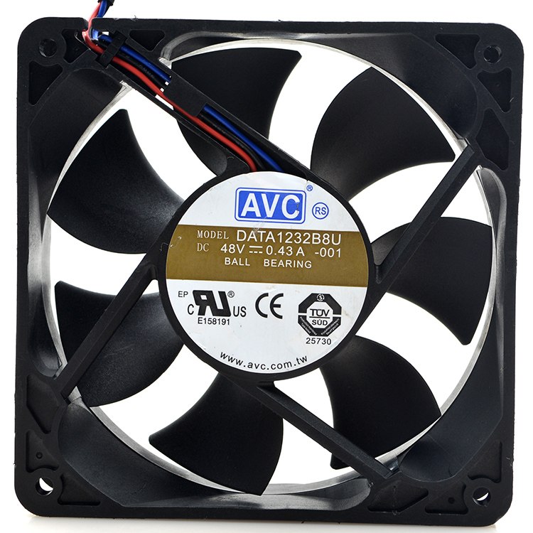 AVC DATA1232B8U -001 DC 48V 3-wire Server Square Fan