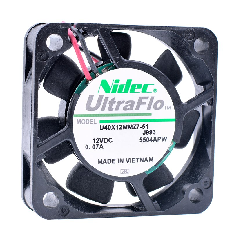 Nidec U40X12MMZ7-51 12V 0.07A Small quiet cooling fan